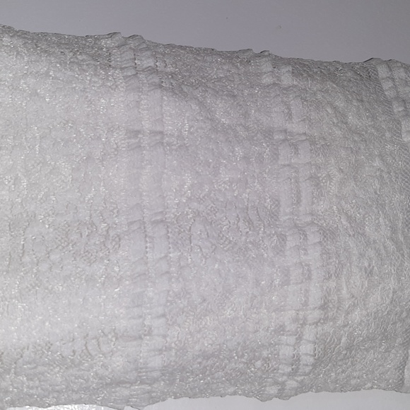 Mini Off-White Sheer Dress with Lace Overlay, Built-In Bustier, Cup Size 34B/C - Picture 6 of 6